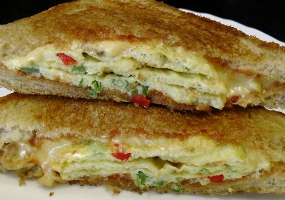 Tomato Omelette Sandwich