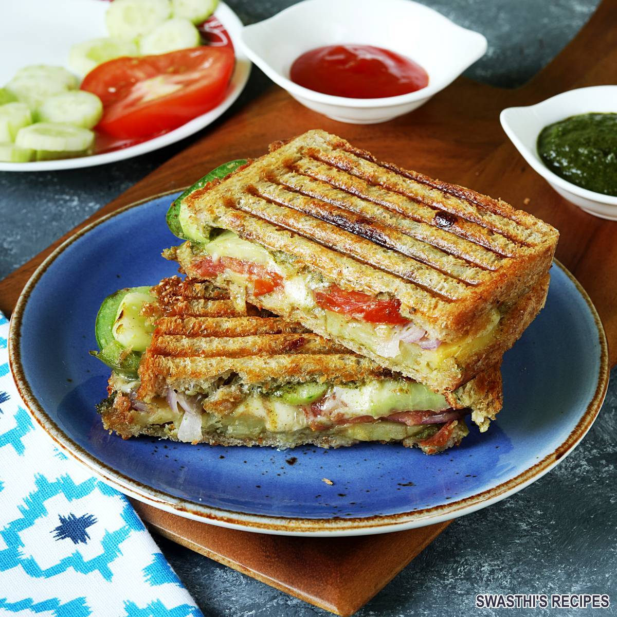 Veg Cheese Toast Sandwich