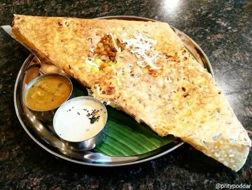 Cheese Onion Rawa Sada Dosa